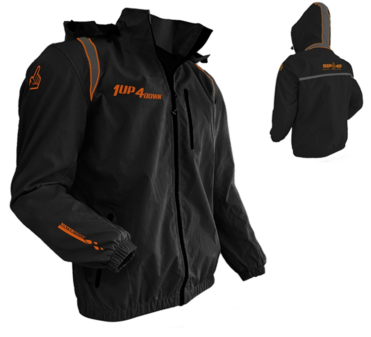 CAZADORA 1UP4D HYDRA WATERPROOF NEGRO NARANJA S
